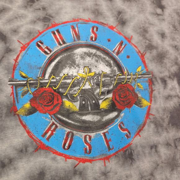 Guns N Roses Band Short Sleeve Graphic Shirt Womens Size Large L Tie Dye - Picture 4 of 9